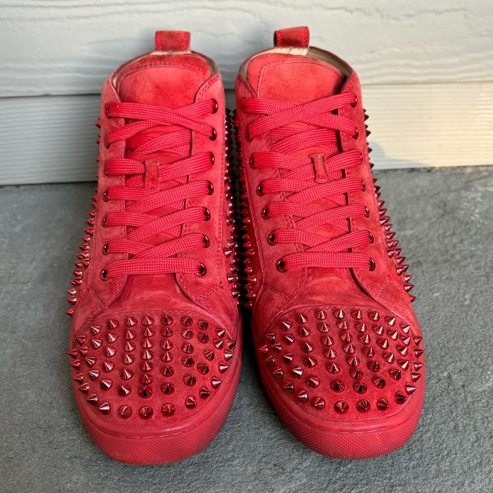 Christian Louboutin Red Spiked High Tops 🔥 - Picture 4 of 6
